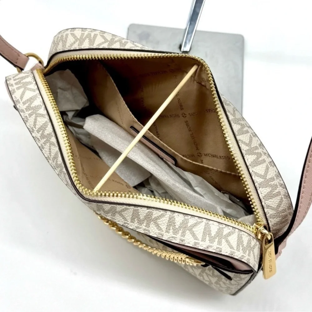 Michael Kors Large EW Zip Chain Xbody Crossbody Bag & Matching Bifold Wallet